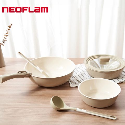 NEOFLAM 陶瓷塗層鍋5件組