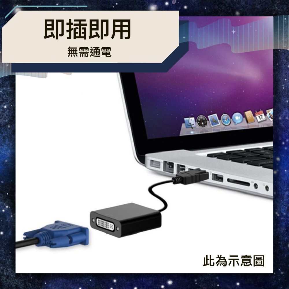 Bravo-u  Mini DisplayPort(公) to DVI24+5(母) 轉換器