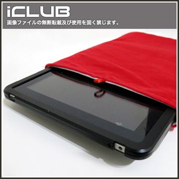 iPad mini通用型平版電腦絨布保護套（紅色）