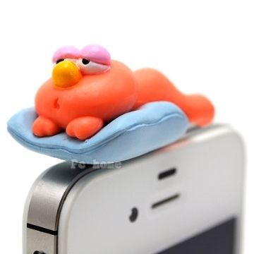 日本進口【ELMO愛睡覺】iphone音源孔防塵塞