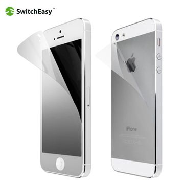 SwitchEasy Pure Mirror iPhone5/5S/5C 魔鏡螢幕貼+透明機背貼支援iPhone SE使用