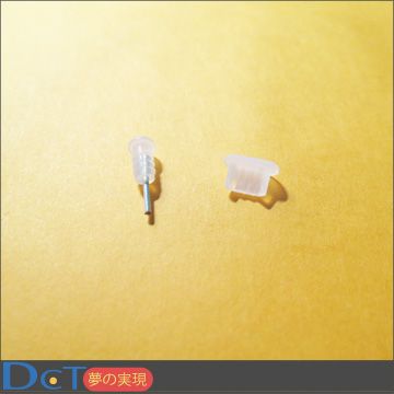 iPhone 5矽膠螺旋耳機孔防塵取卡針+ Lightning防塵底塞（透明）2入裝