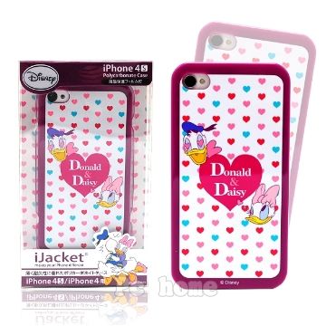 日本進口Disney【唐老鴨與黛西】iPhone4/4S硬式手機背蓋/殼