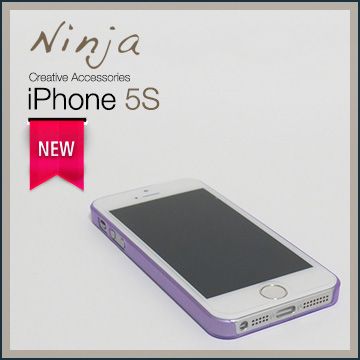 Ninja 東京御用 iPhone 5S/5通用型超質感精緻磨砂保護殼霧透紫