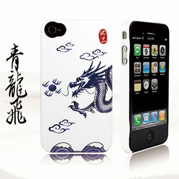 Ur Pin iPhone4崁入式青龍飛保護殼三件組(保護殼+保護貼+擦拭布)