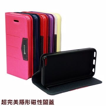 HTC 宏達電  Desire 700 超完美隱藏式磁扣-側掀皮套