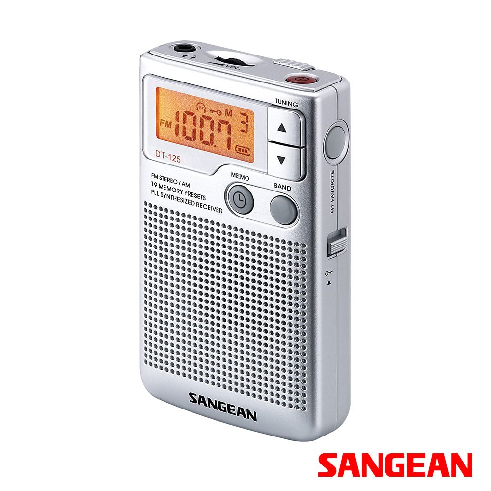 SANGEAN 山進  二波段數位式口袋型收音機 DT125