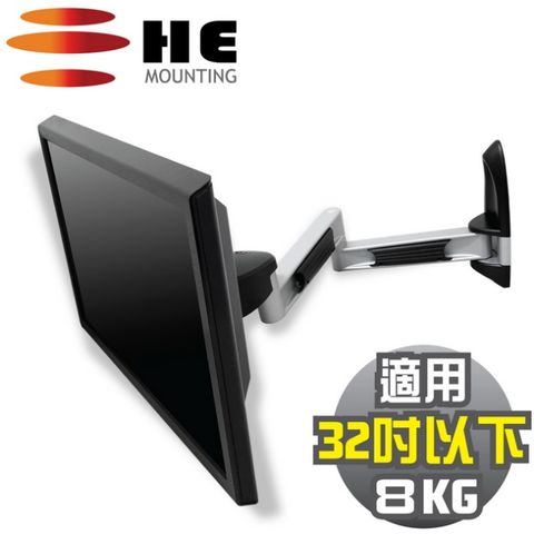 2工作天到貨加贈三向磁性水平尺+數位清潔組H.E H210AR 15~32吋90度旋轉壁掛架