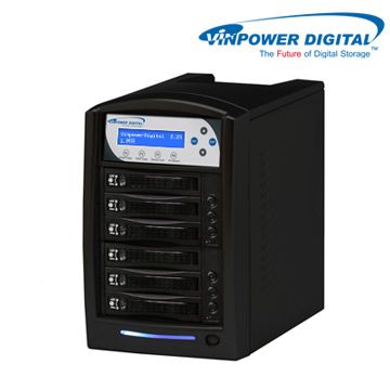 Vinpower Digital鯊魚專業 1對5硬碟拷貝機 HDD/SSD對拷機業界最快，每分鐘7GB超高速拷貝