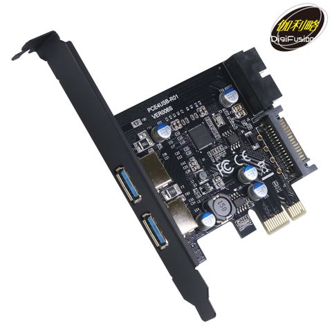 伽利略 PCI-E USB3.0 4 Port 擴充卡(前2-19in+後2）Reneses720201高效能晶片(NEC)