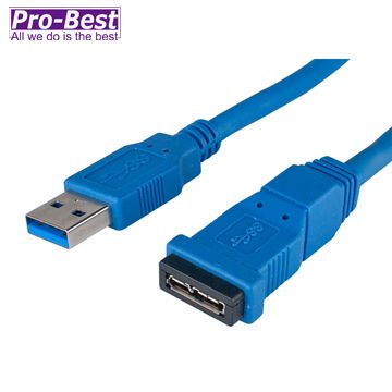 Pro-Best 柏旭佳  USB3.0 A公對MICRO AB母 連接線 3M