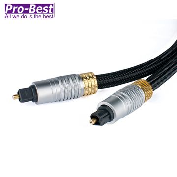 PRO-BEST 影音光纖線7.0mm,黑色-2米