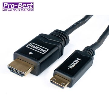 Pro-Best 柏旭佳  MINI HDMI 1.4版高速影音傳輸線-1.8M