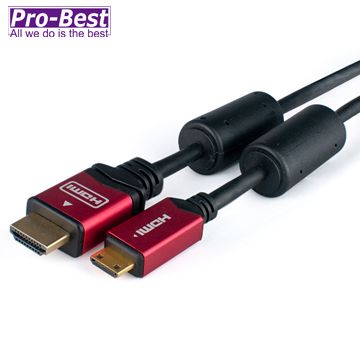 PRO-BEST HDMI轉MINI HDMI 1.3版影音傳輸線-1.8M