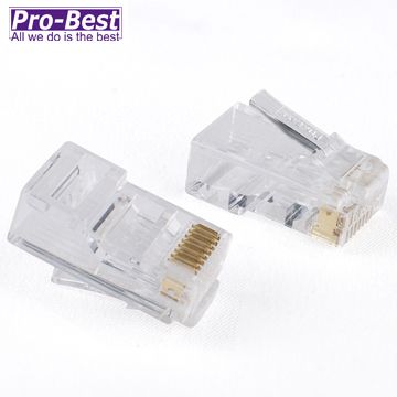 Pro-Best 柏旭佳  CAT.6 高傳導8p8c資訊接頭 10入