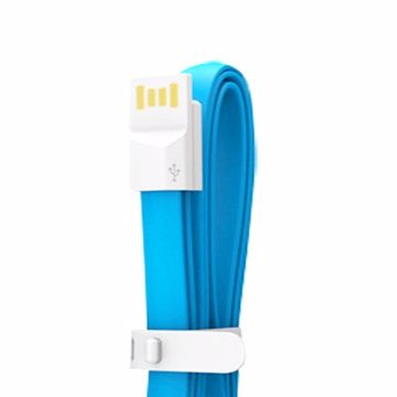 VOJO+ iTRIM2 彩色充電傳輸扁線APPLE Lightning 8Pin(藍)-1.2M