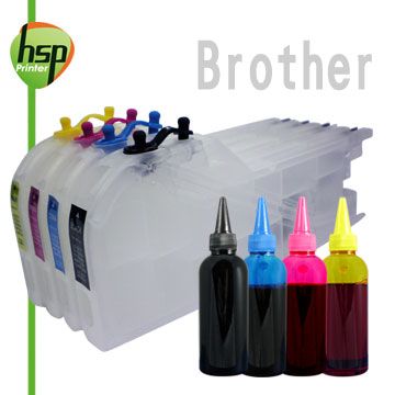 【HSP填充式墨匣】Brother LC61/MFC-250C 長版空匣+墨水組