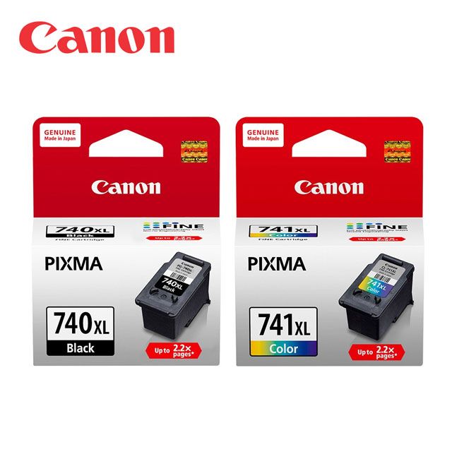 Canon 佳能  PG-740XL+CL-741XL 原廠大容量墨水匣組合(1黑1彩)