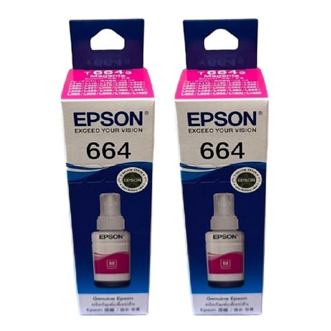 EPSON 愛普生 T664300 T664 原廠紅色墨水《二入組》