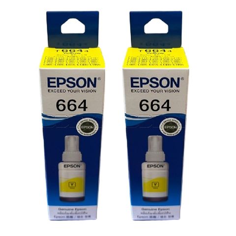 EPSON T664400 T664 原廠黃色墨水《二入組》