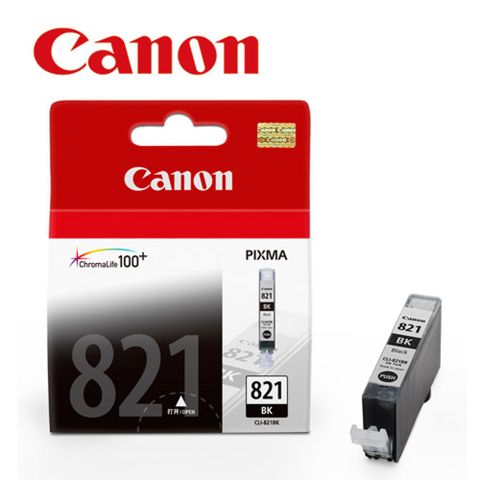 Canon 佳能 CLI-821BK 原廠淡黑色墨水匣