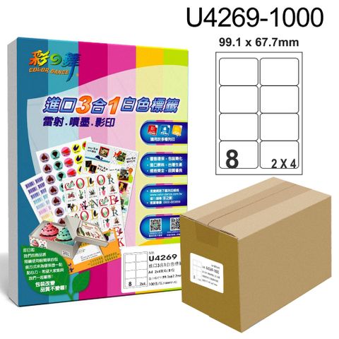 彩之舞進口3合1專業標籤U4269*1箱