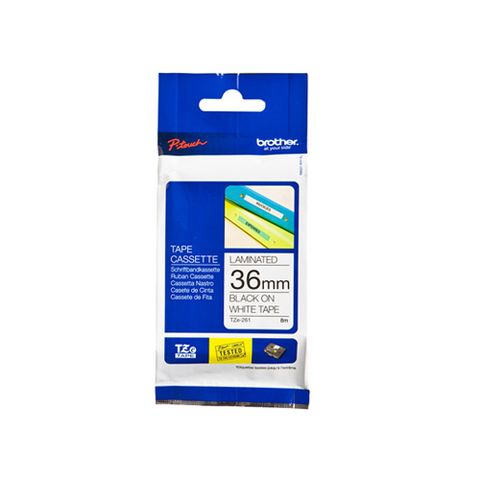 Brother 36mm 護貝帶系列 TZ-261 白底黑字(5捲)