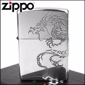 【ZIPPO】日系~Dragon-民族風龍圖騰-兩面連續加工打火機(銀燻黑款)