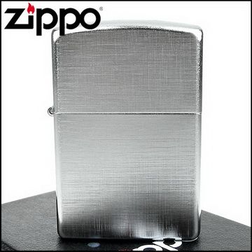 Zippo 美系~Linen Weave-亞麻織紋拉絲刷紋鍍鉻打火機