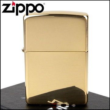 Zippo 美系~Solid Brass~純銅高磨光金色鏡面