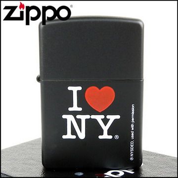 Zippo 美系~I LOVE N Y-我愛紐約黑色烤漆打火機