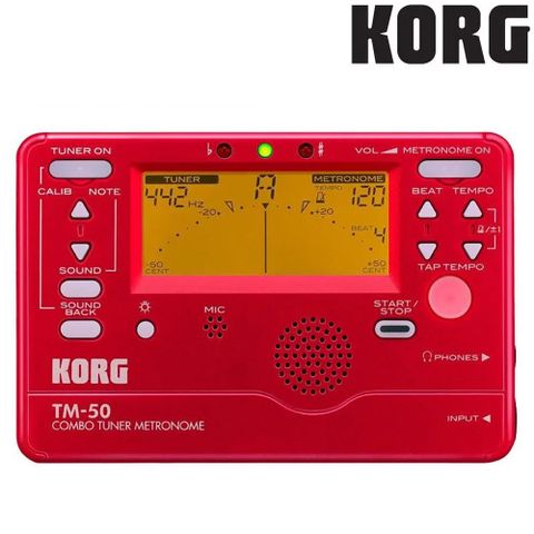 KORG 電子調音節拍器 TM-50紅色款 / 公司貨保固