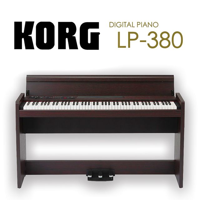 胡桃木色KORG 數位鋼琴電鋼琴LP-380 LP380』日本原裝進口原廠公司貨一 
