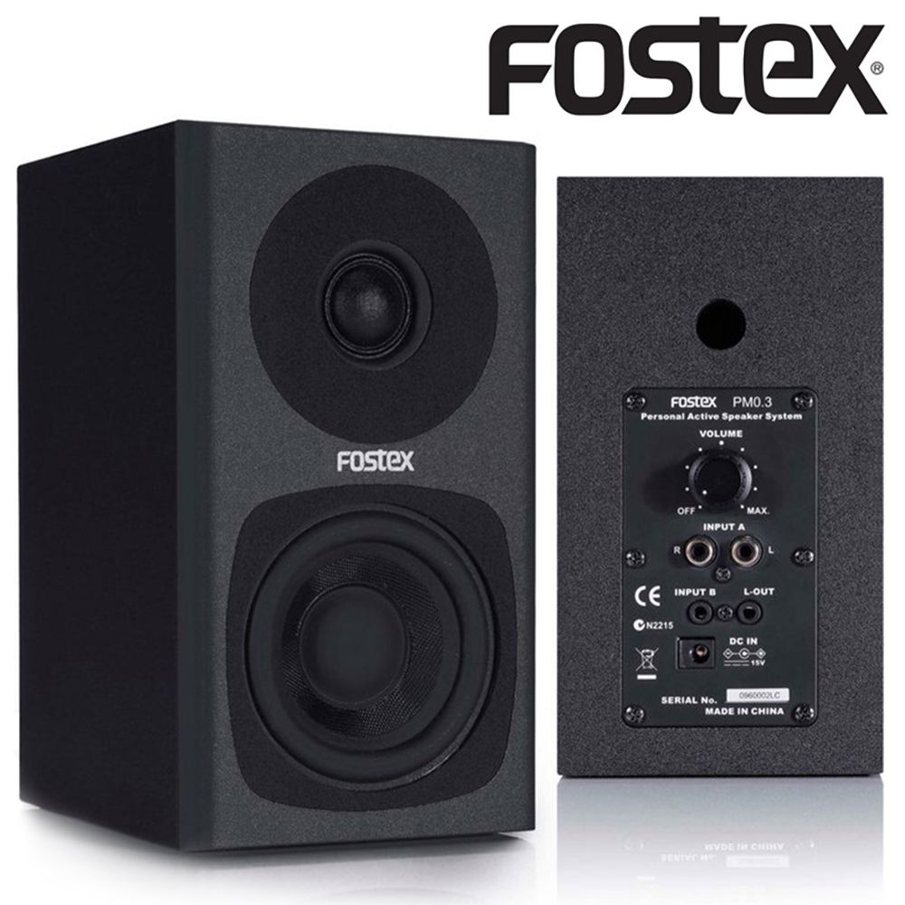  『FOSTEX』多媒體監聽音箱 / PM0.3黑色款 公司貨