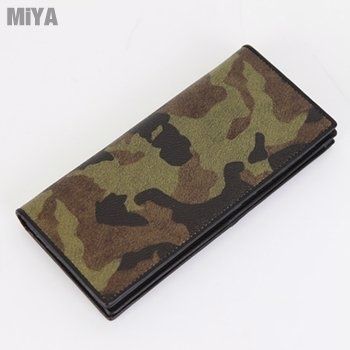 MiYA Military 義大利防刮真皮野戰男用長夾(牛皮) 灰棕紅軍綠色