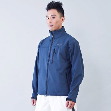 TECL-WOOD 《96616》防風防水透氣保暖Soft Shell(軟殼)夾克(藍灰色)(男)