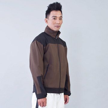 TECL-WOOD 《96609》防風防水透氣保暖Soft Shell(軟殼)夾克(咖啡/黑)(男)