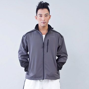 TECL-WOOD 《96596》防風防水透氣保暖Soft Shell(軟殼)夾克(灰/黑)(男)