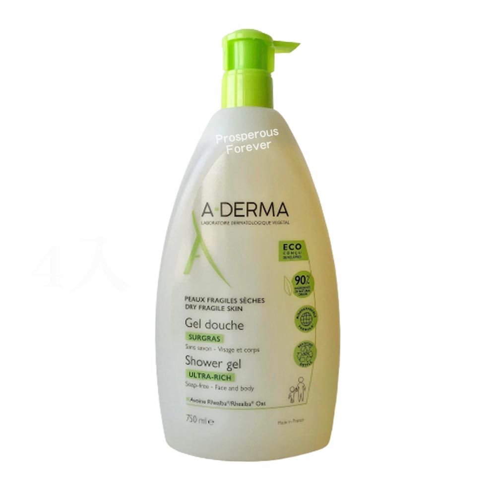 A-DERMA 艾芙美  燕麥特潤潔膚凝膠750ml (泡沫潔膚凝膠-滋潤型)