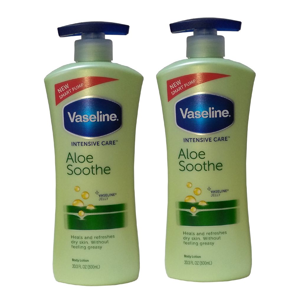 Vaseline 凡士林 (超值二入) 進口 蘆薈清香潤膚乳液-600ml