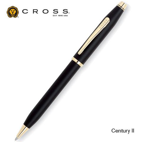 《美國 CROSS 新世紀 岩黑 金夾原子筆》《買筆送筆芯》