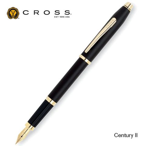 《美國 CROSS 新世紀 岩黑金夾 鋼筆》《 買鋼筆送卡式墨水 》
