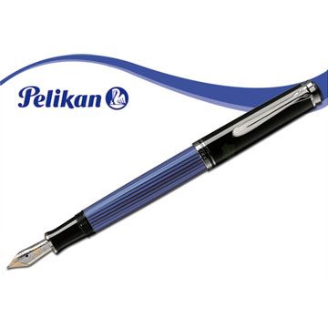 《Pelikan 百利金 Ｍ405 黑藍條紋鋼筆》