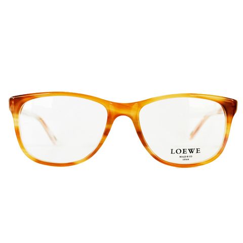 LOEWE 羅威 西班牙皇室品牌金邊平光眼鏡(咖啡)VLW854-0AGD