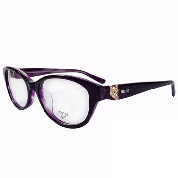 ANNA SUI 日本安娜蘇 質感金屬蝴蝶造型眼鏡(紫)AS634-701