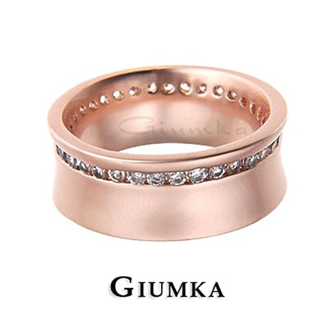 GIUMKA 情人戒指對戒玫金細版情人節禮物