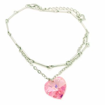 Charme 御金 韓國新品 桃心 施華洛水晶 腳鍊