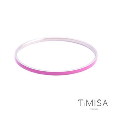 TiMISA《活力漾彩-桃紫》純鈦手環