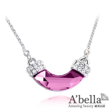 ♥項鍊Necklace♥【A’bella浪漫晶飾】朦月影-淺粉色水晶項鍊