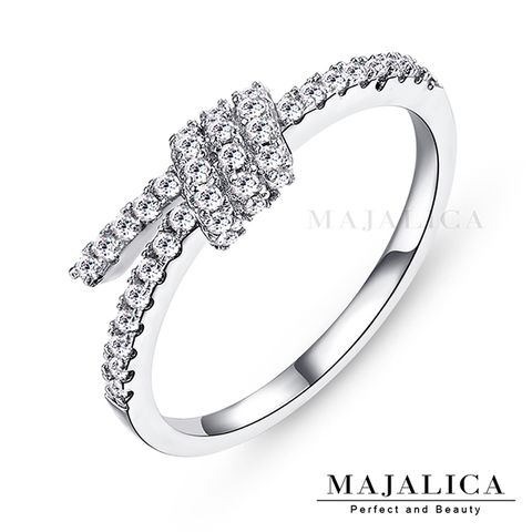 Majalica 925純銀戒指 三環結尾戒 手工爪鑲工藝 名媛淑女款 單個價格 PR4011-1